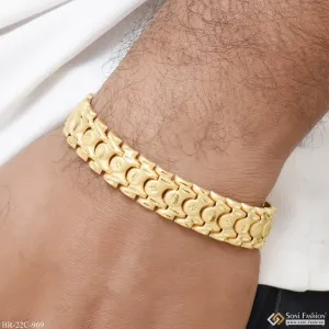 1 Gram Gold Plated Attention-Getting Design Bahubali Bracelet for Men - Style C969