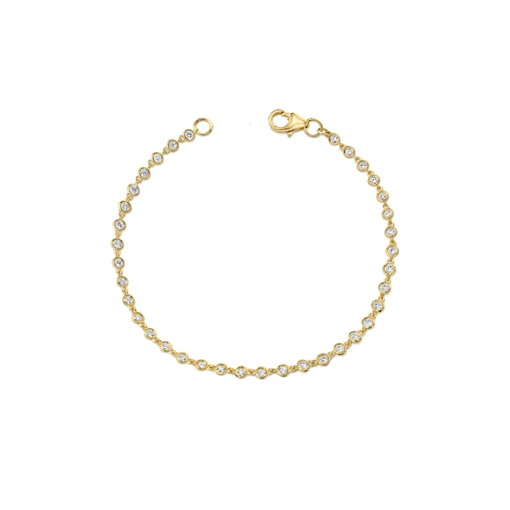 14k Gold 0.50 Carat Diamond Bracelet, Available in White and Yellow Gold
