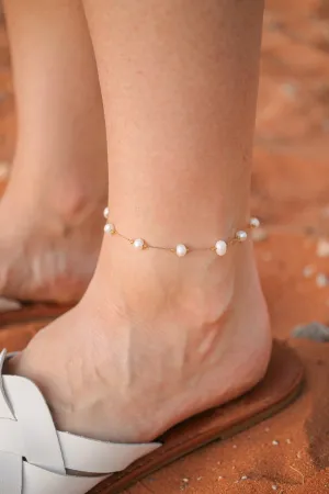 Aphrodite Anklet in Freshwater Pearl