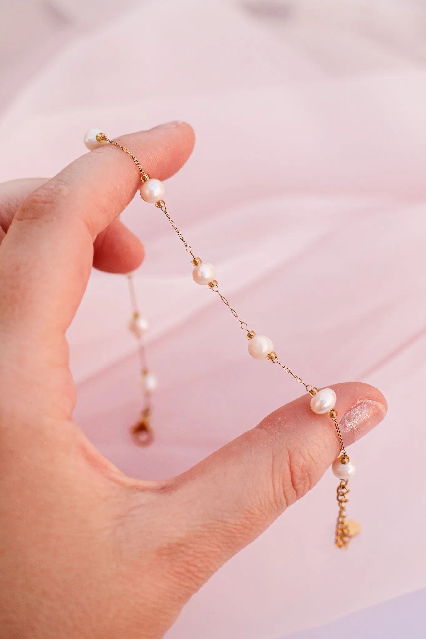 Aphrodite Anklet in Freshwater Pearl