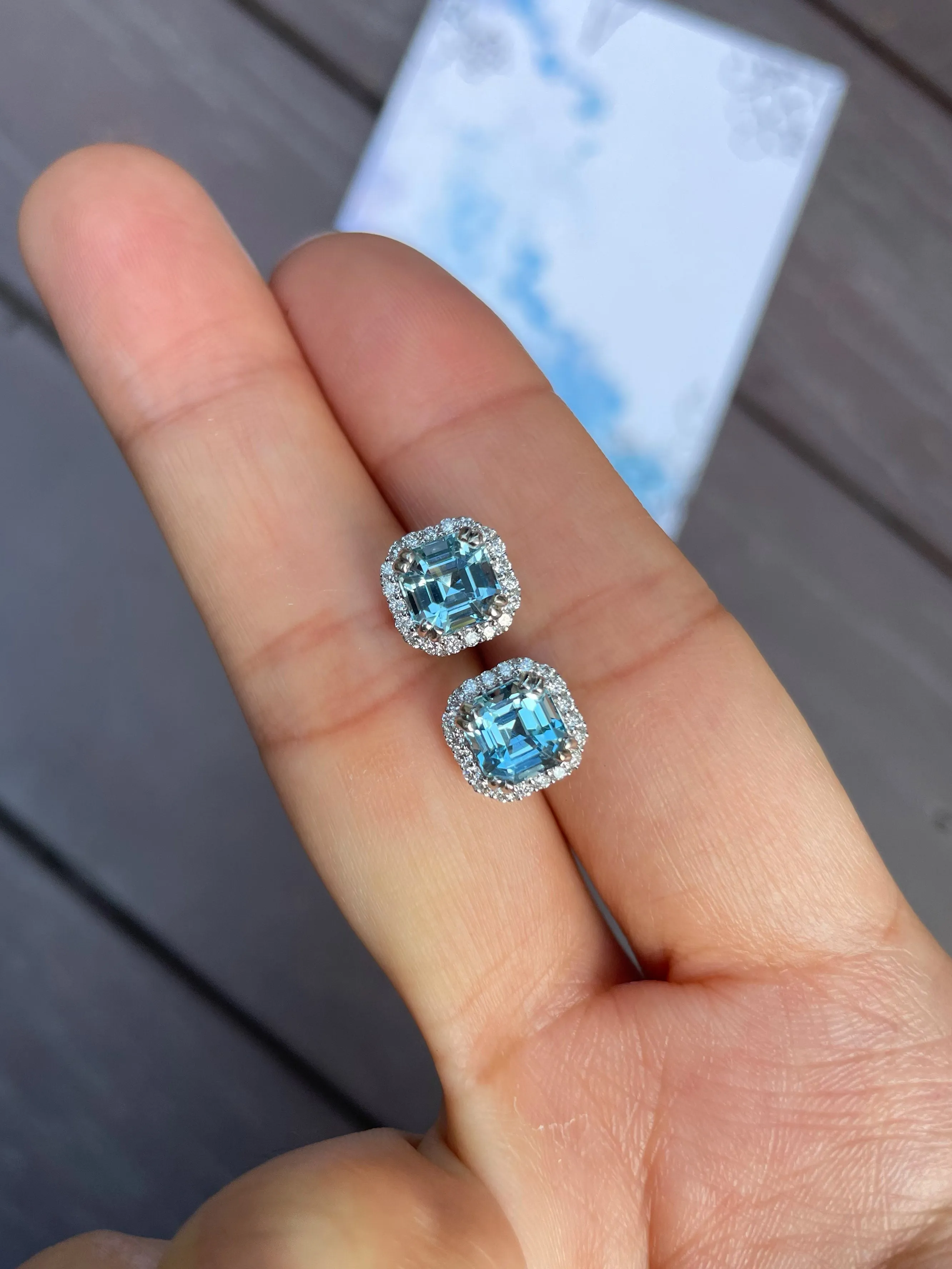 Aquamarine Earrings - 2.75CT (NJE022)