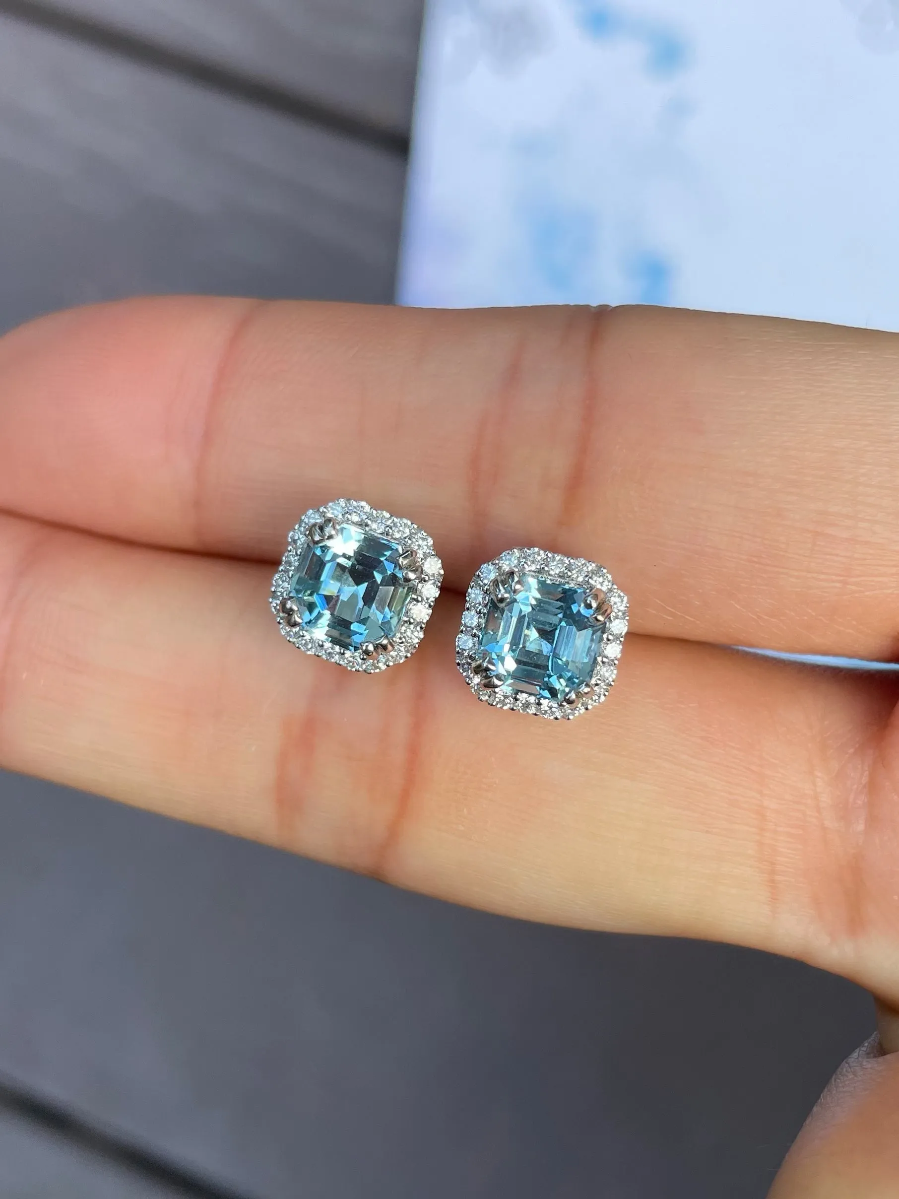 Aquamarine Earrings - 2.75CT (NJE022)