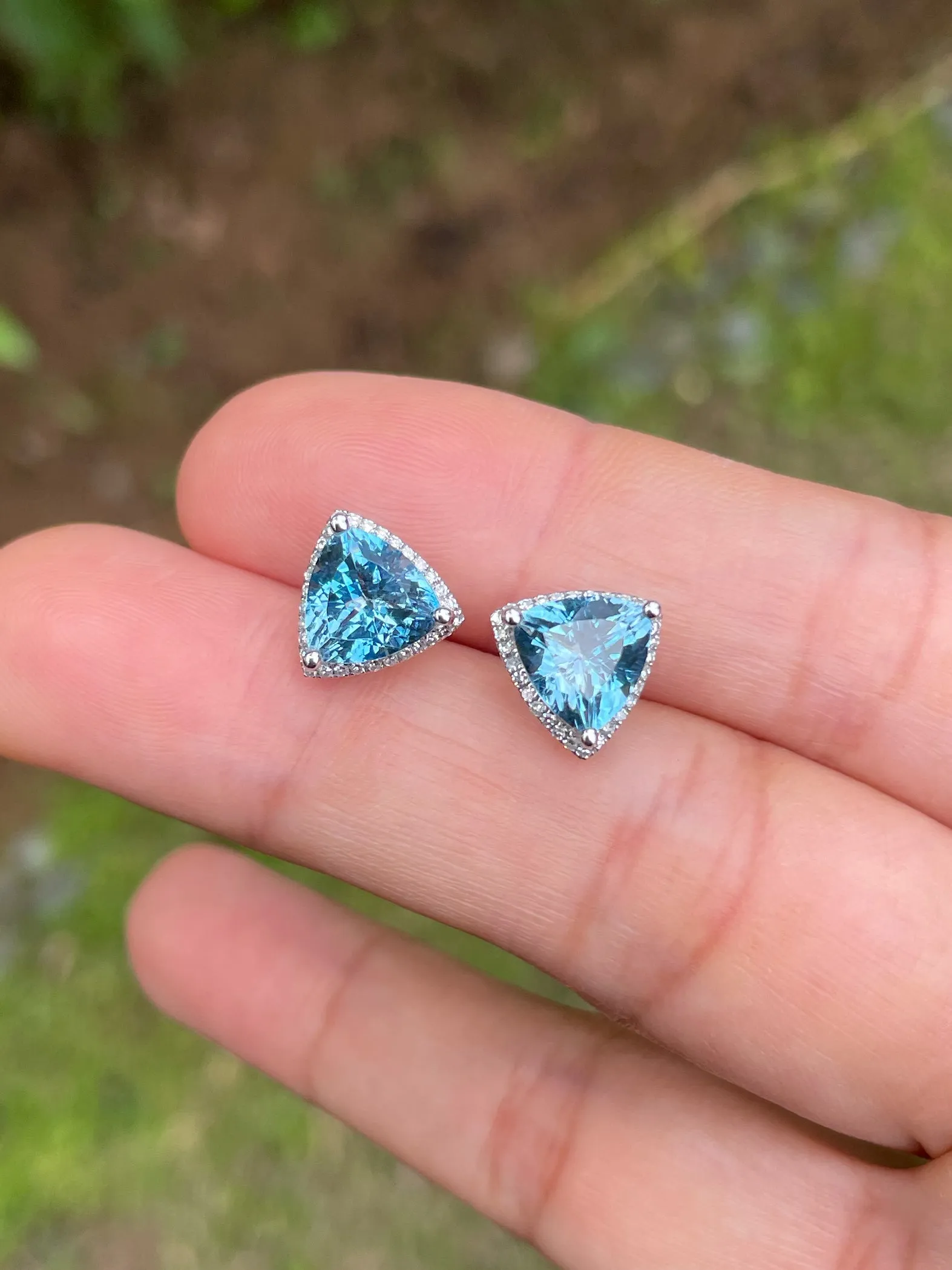 Aquamarine Earrings - 3.55CT (NJE154)