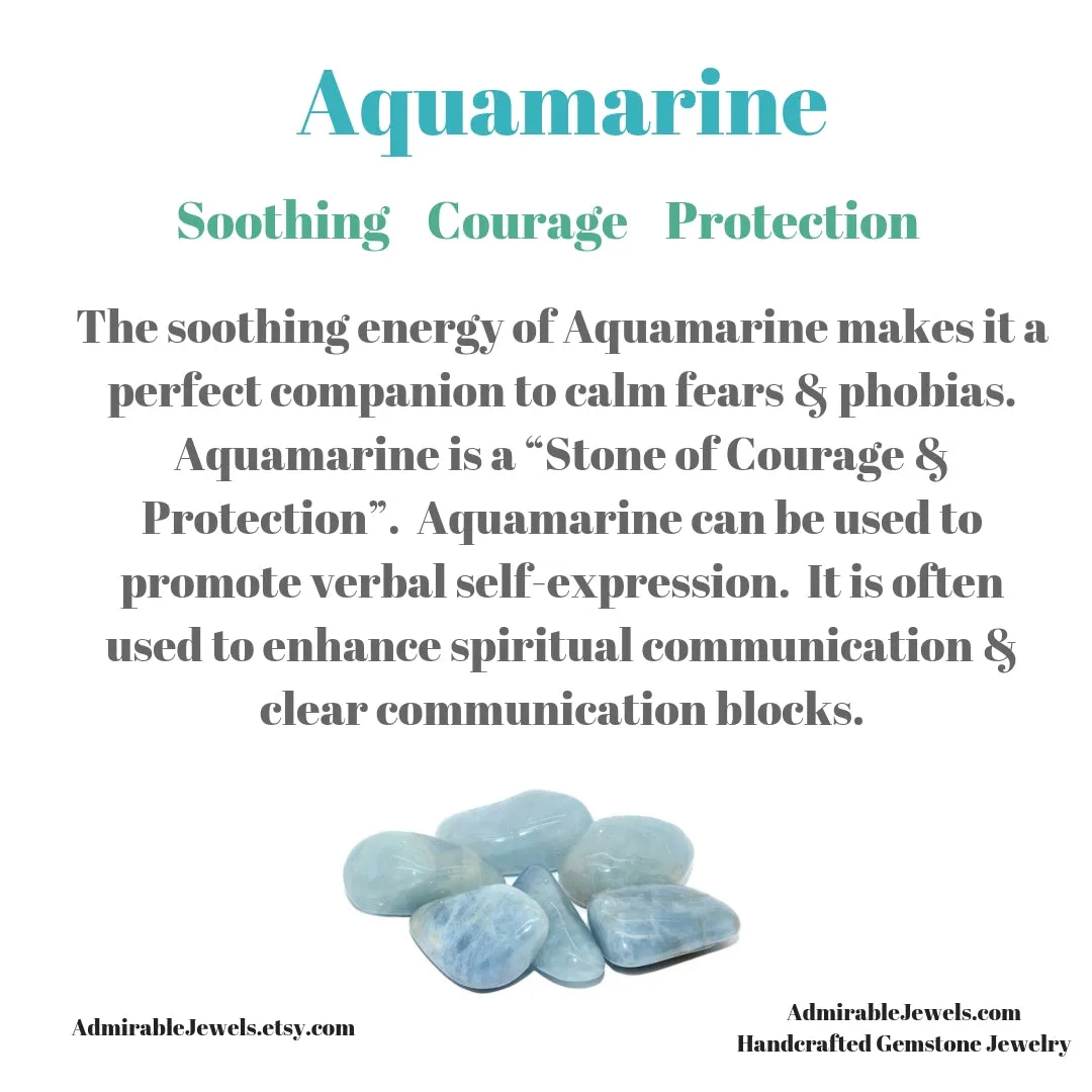 Aquamarine Hoop Necklace - Worn on Prince of Peoria