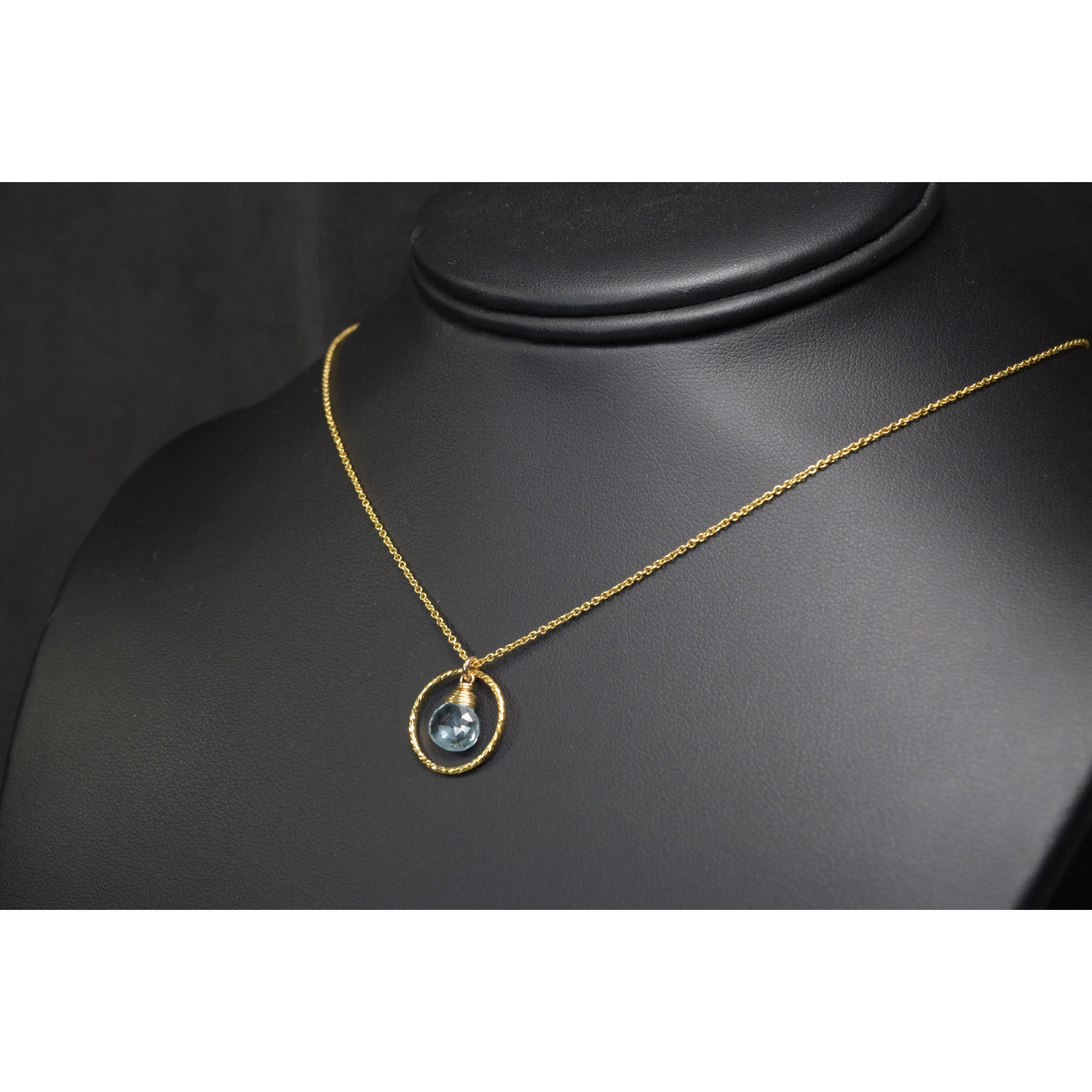 Aquamarine Hoop Necklace - Worn on Prince of Peoria