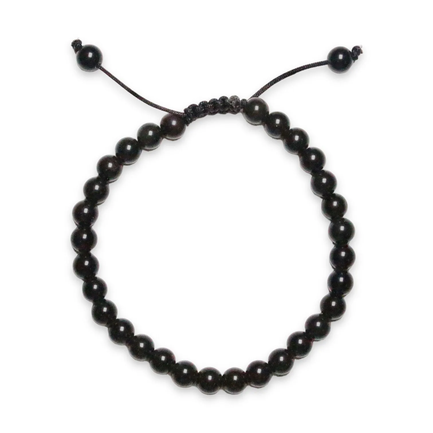 Bracelet Shamballa Obsidienne noire A