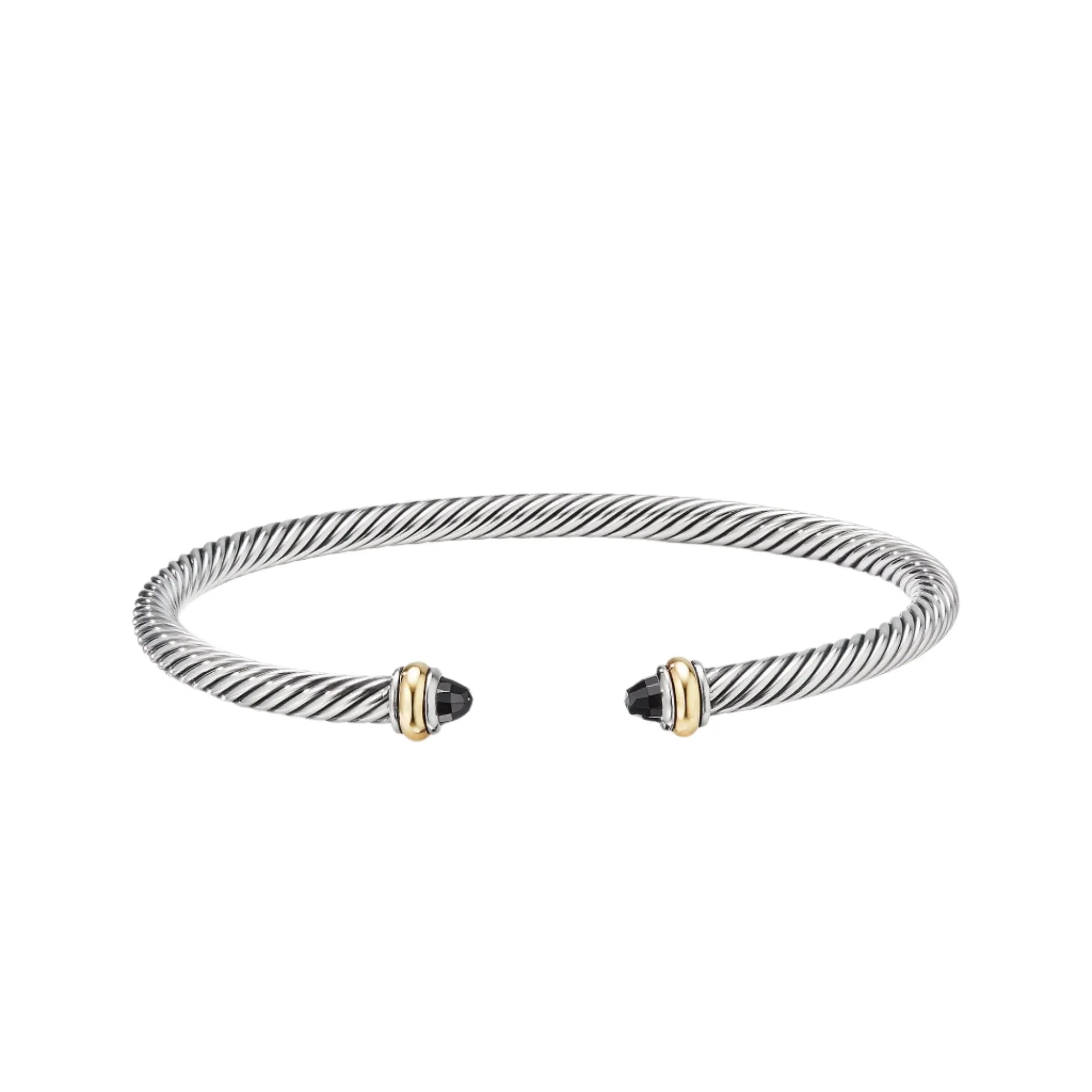 Cable Classic Bracelet with Black Onyx and 18K Yellow Gold