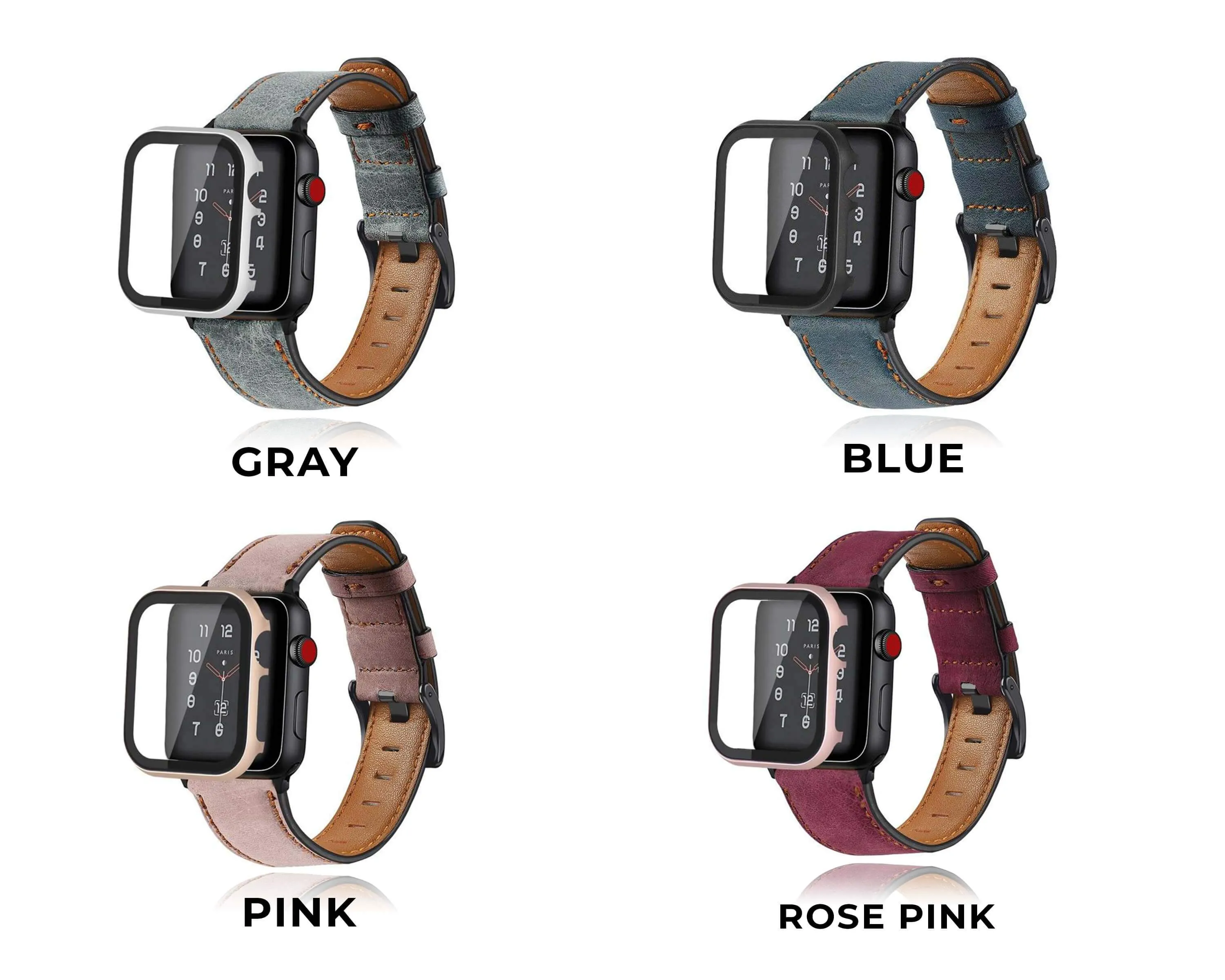 Case   Retro Cow Leather Watchband Durable Vintage Bracelet Series 6 5