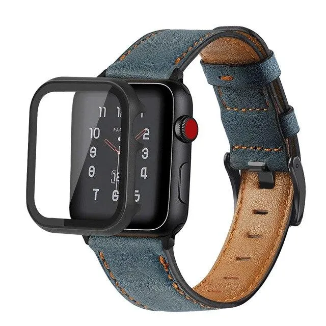 Case   Retro Cow Leather Watchband Durable Vintage Bracelet Series 6 5