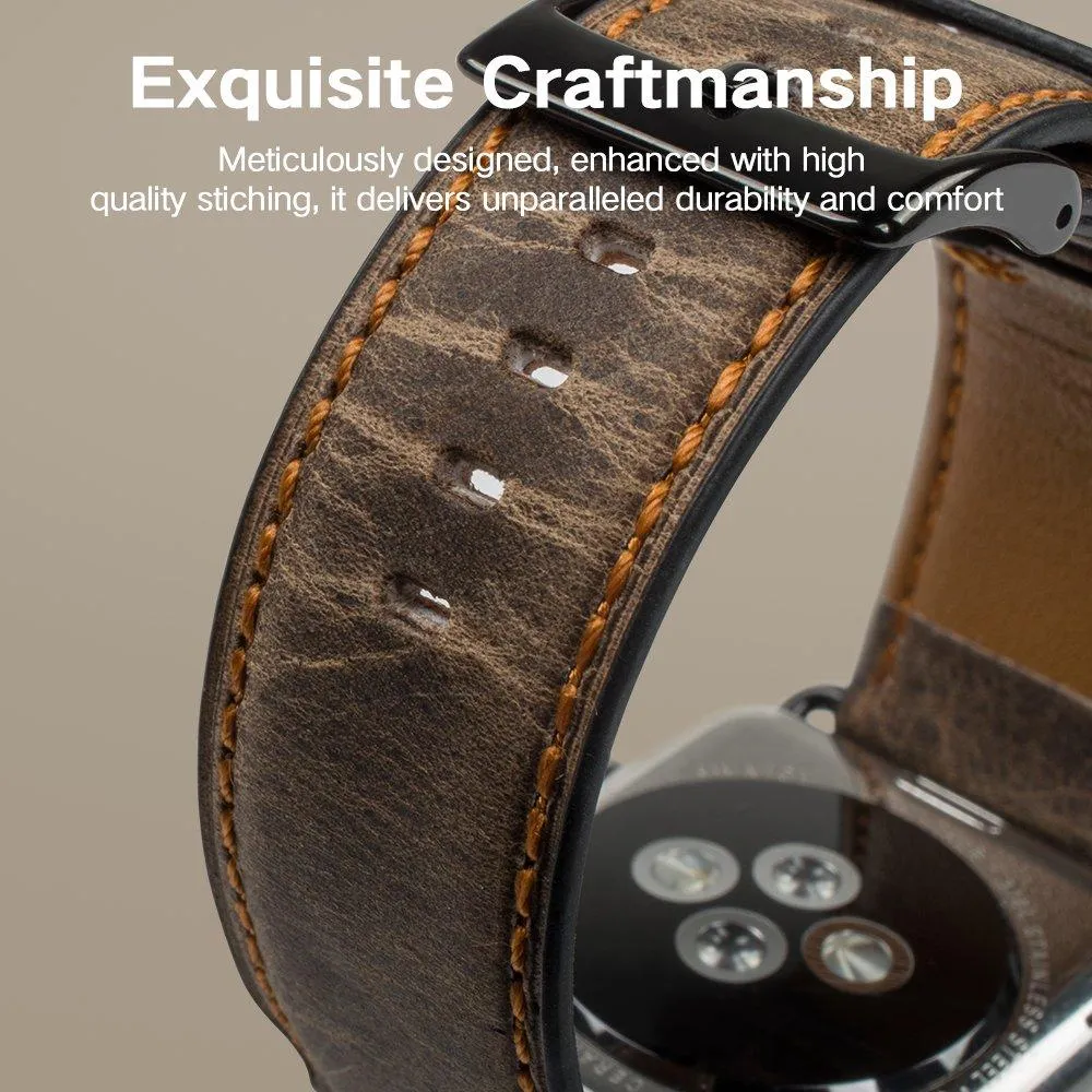 Case   Retro Cow Leather Watchband Durable Vintage Bracelet Series 6 5