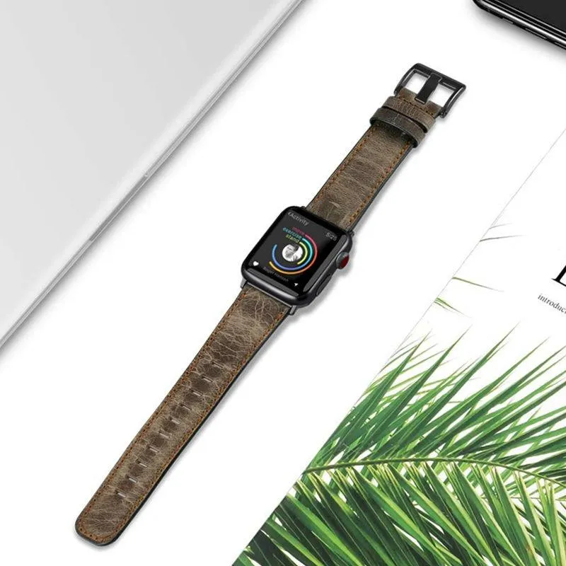 Case   Retro Cow Leather Watchband Durable Vintage Bracelet Series 6 5