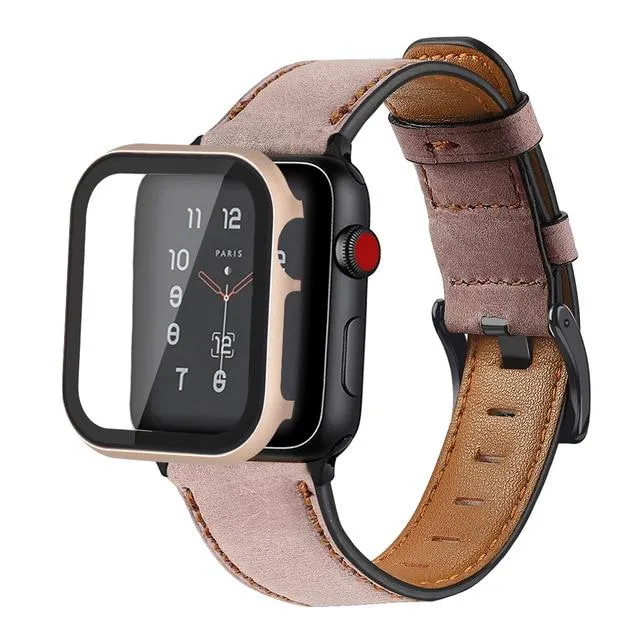 Case   Retro Cow Leather Watchband Durable Vintage Bracelet Series 6 5