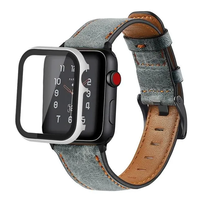 Case   Retro Cow Leather Watchband Durable Vintage Bracelet Series 6 5