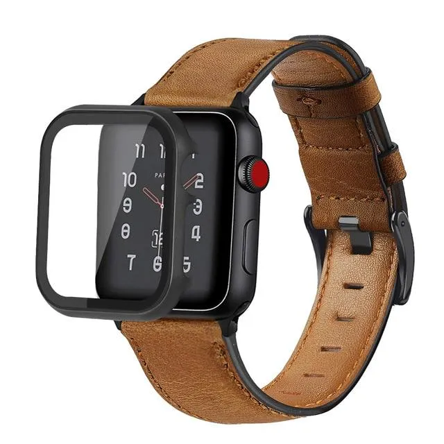 Case   Retro Cow Leather Watchband Durable Vintage Bracelet Series 6 5