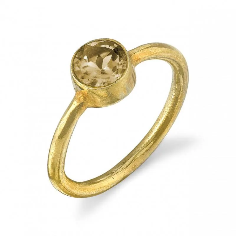 Circle Citrine Ring