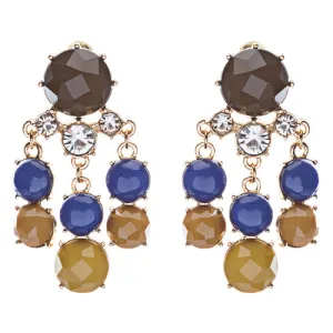 Contemporary Fashion Crystal Rhinestone Daring Design Dangle Earrings E852 Green