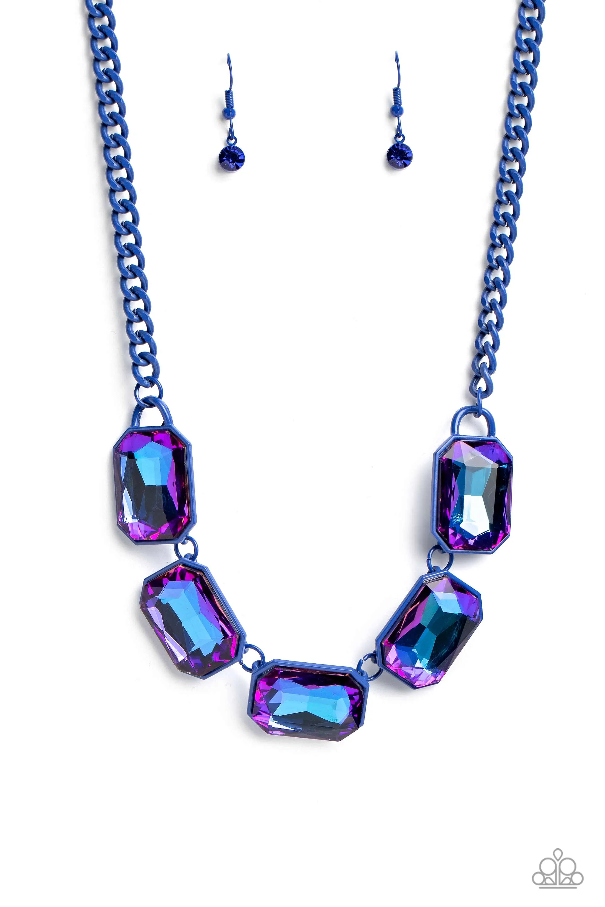 Emerald City Couture - Blue Necklace - Paparazzi Accessories
