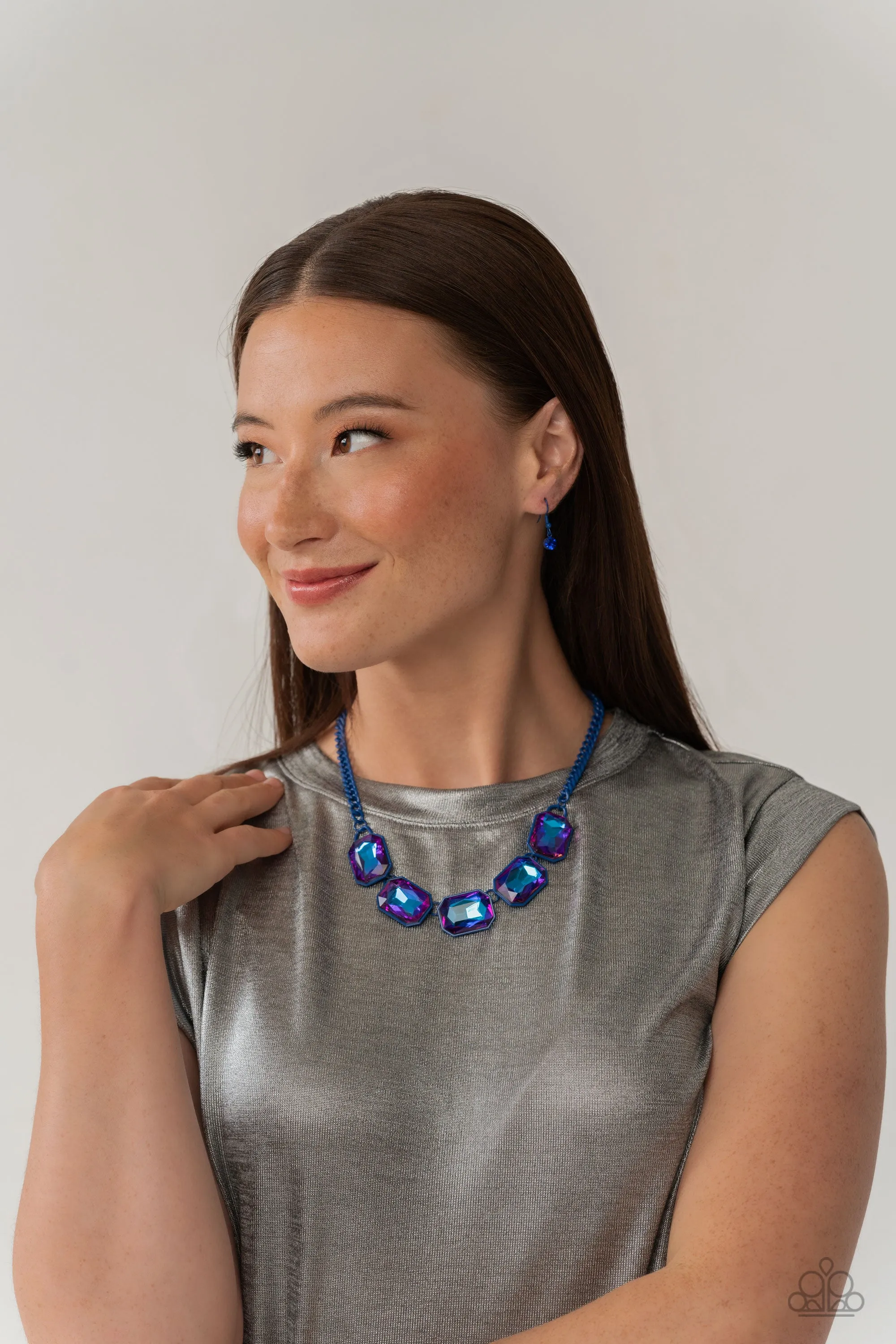Emerald City Couture - Blue Necklace - Paparazzi Accessories