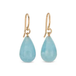 Freya Earring, Aquamarine, 9kt Yellow Gold