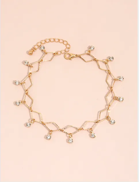 Geometric Trend Retro Anklet Creative Retro Beach Chain Female