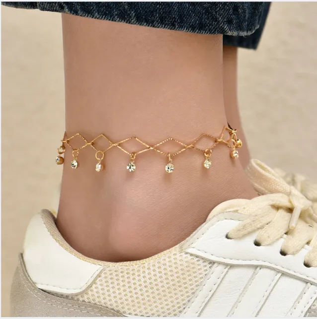 Geometric Trend Retro Anklet Creative Retro Beach Chain Female