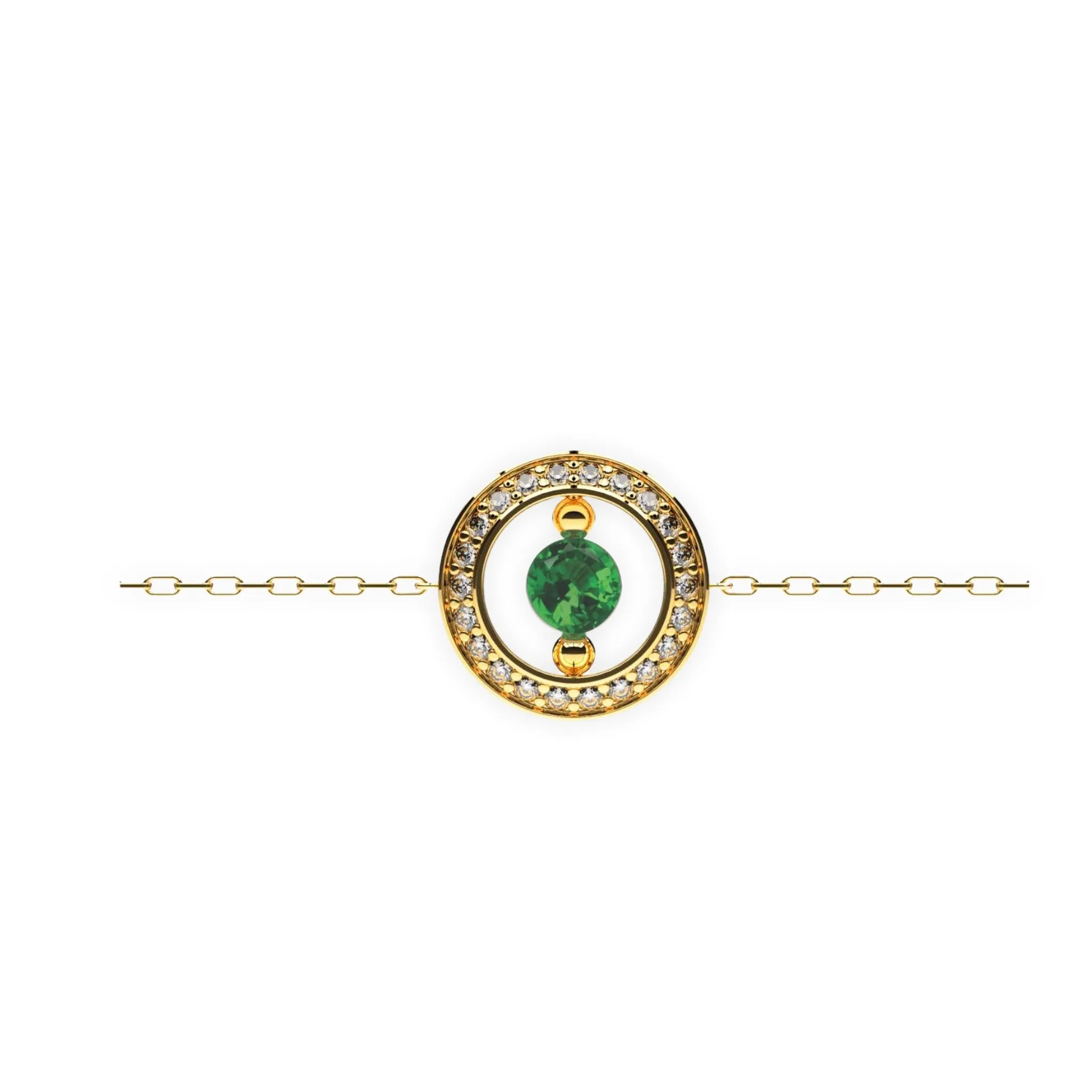 Mother's love diamond- Green onyx