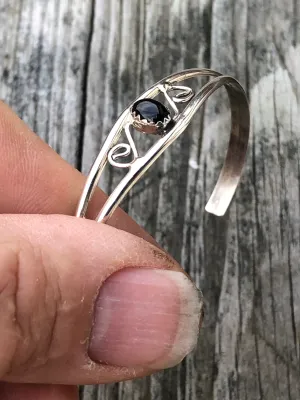 Navajo onyx S style bracelet