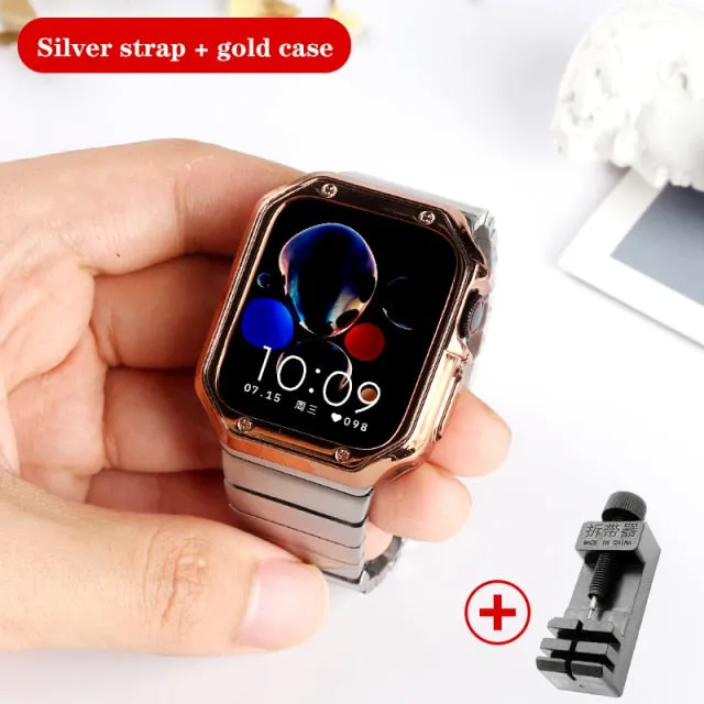 Premium Steel Strap for Series 10 9 8 7 6 5 Butterfly Metal Bracelet Watchbands