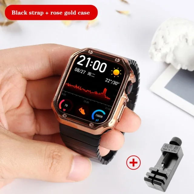 Premium Steel Strap for Series 10 9 8 7 6 5 Butterfly Metal Bracelet Watchbands