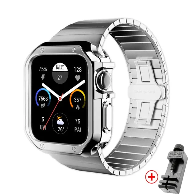 Premium Steel Strap for Series 10 9 8 7 6 5 Butterfly Metal Bracelet Watchbands