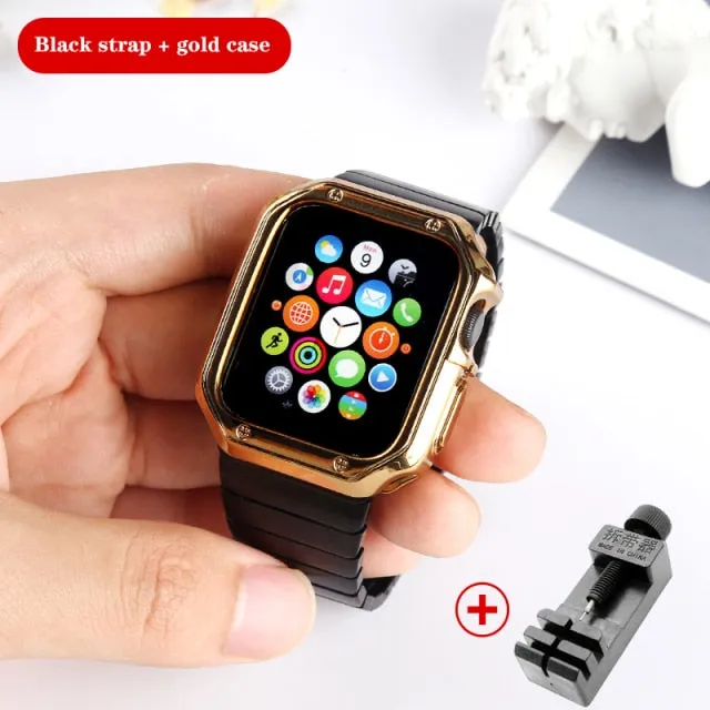 Premium Steel Strap for Series 10 9 8 7 6 5 Butterfly Metal Bracelet Watchbands