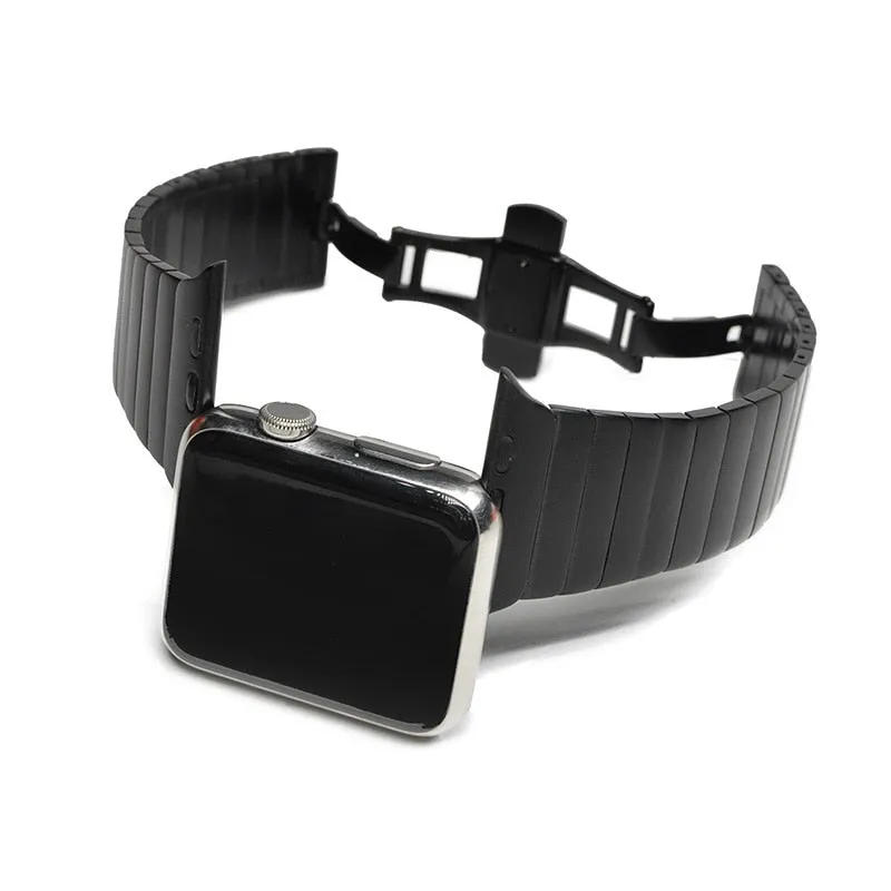 Premium Steel Strap for Series 10 9 8 7 6 5 Butterfly Metal Bracelet Watchbands