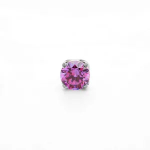 Prong-set Fancy Purple Swarovski Gem in Titanium by NeoMetal