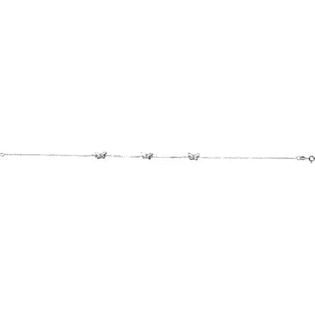 Sterling Silver Butterfly Anklet at Regard Jewelry in Austin, Texas