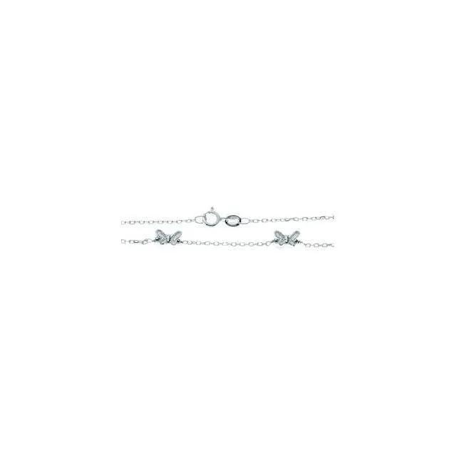 Sterling Silver Butterfly Anklet at Regard Jewelry in Austin, Texas