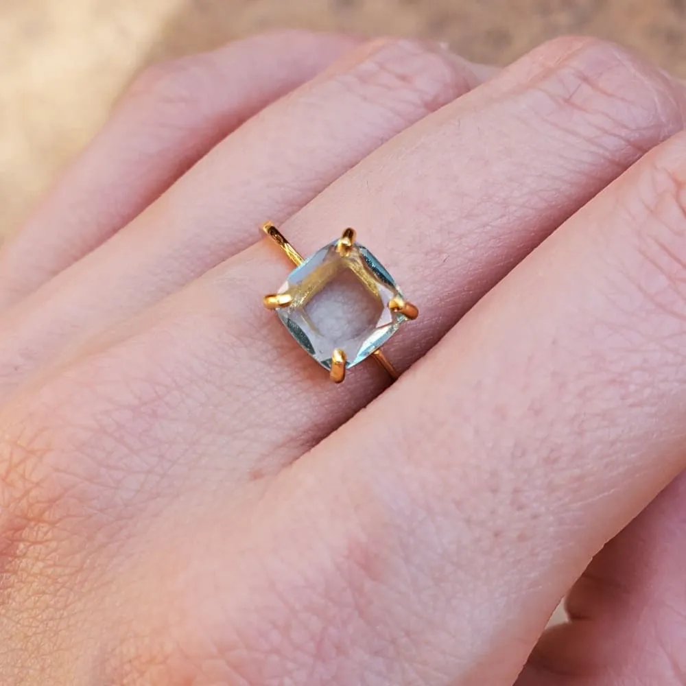 The Asher - Natural Aquamarine