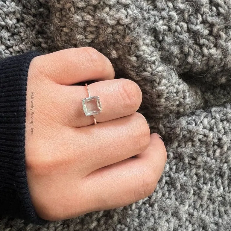 The Asher - Natural Aquamarine