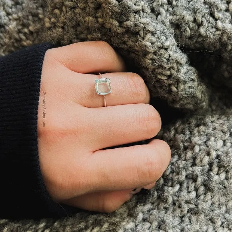 The Asher - Natural Aquamarine