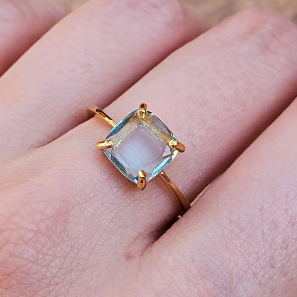 The Asher - Natural Aquamarine