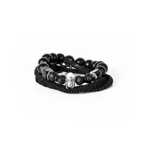 The Beaded Black Bracelet Set