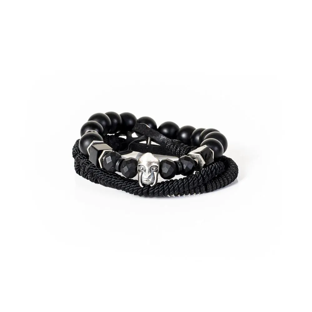 The Beaded Black Bracelet Set