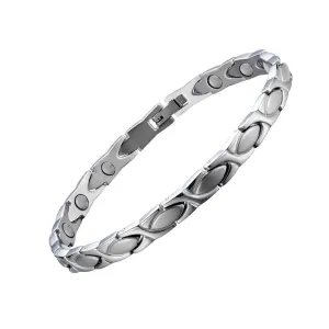 Titanium Magnetic X and Oval Bracelet