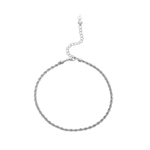 Twisted Chain Anklet - Silver - SPS-54